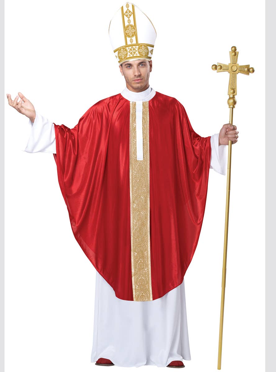 Gold Pope Costume Accessory Staff Alternate Image