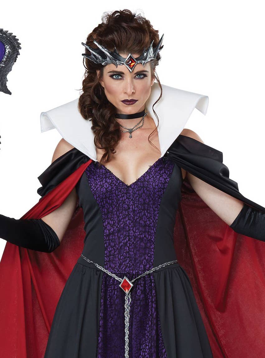 Women's Evil Storybook Queen Maleficent Fancy Dress Costume Extra Close Image