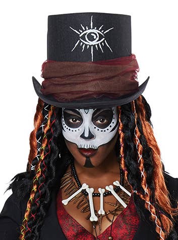 Plus Size Women's Voodoo Magic Halloween Costume - Close Up Image
