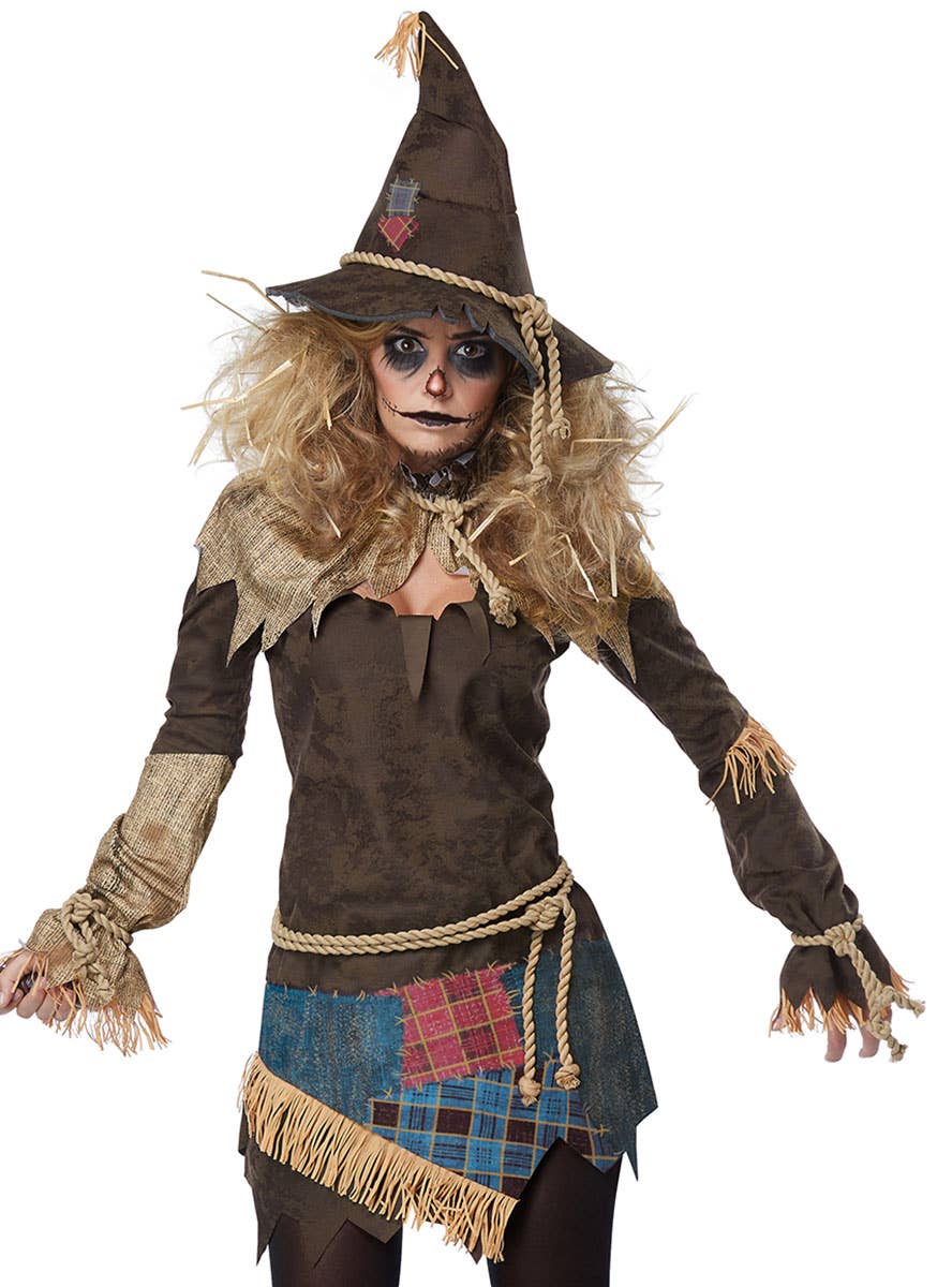 California Costumes Women's Creepy Scarecrow Halloween Costume Close Image