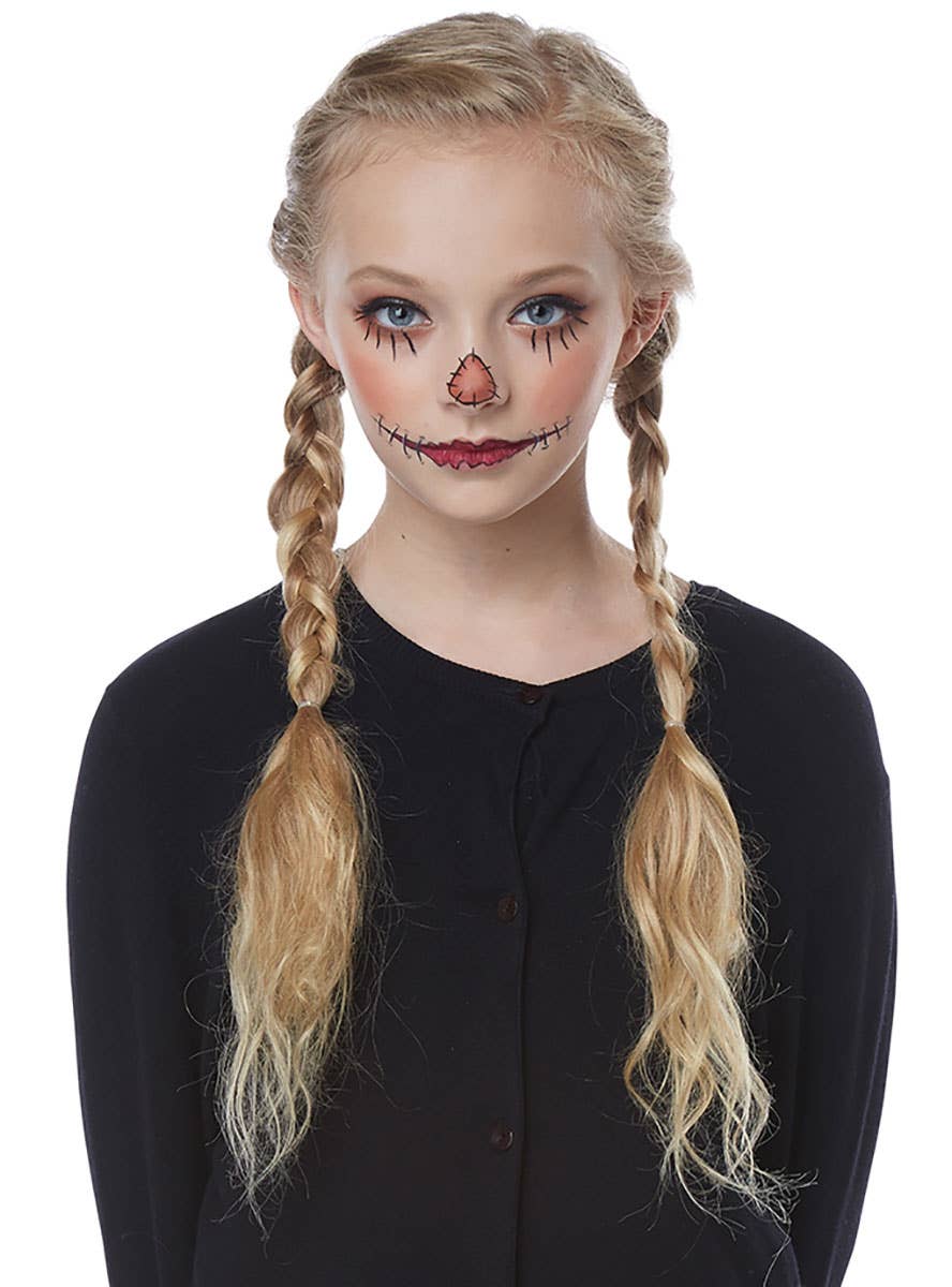 California Costumes Women's Creepy Scarecrow Halloween Costumem Make-Up Image 4