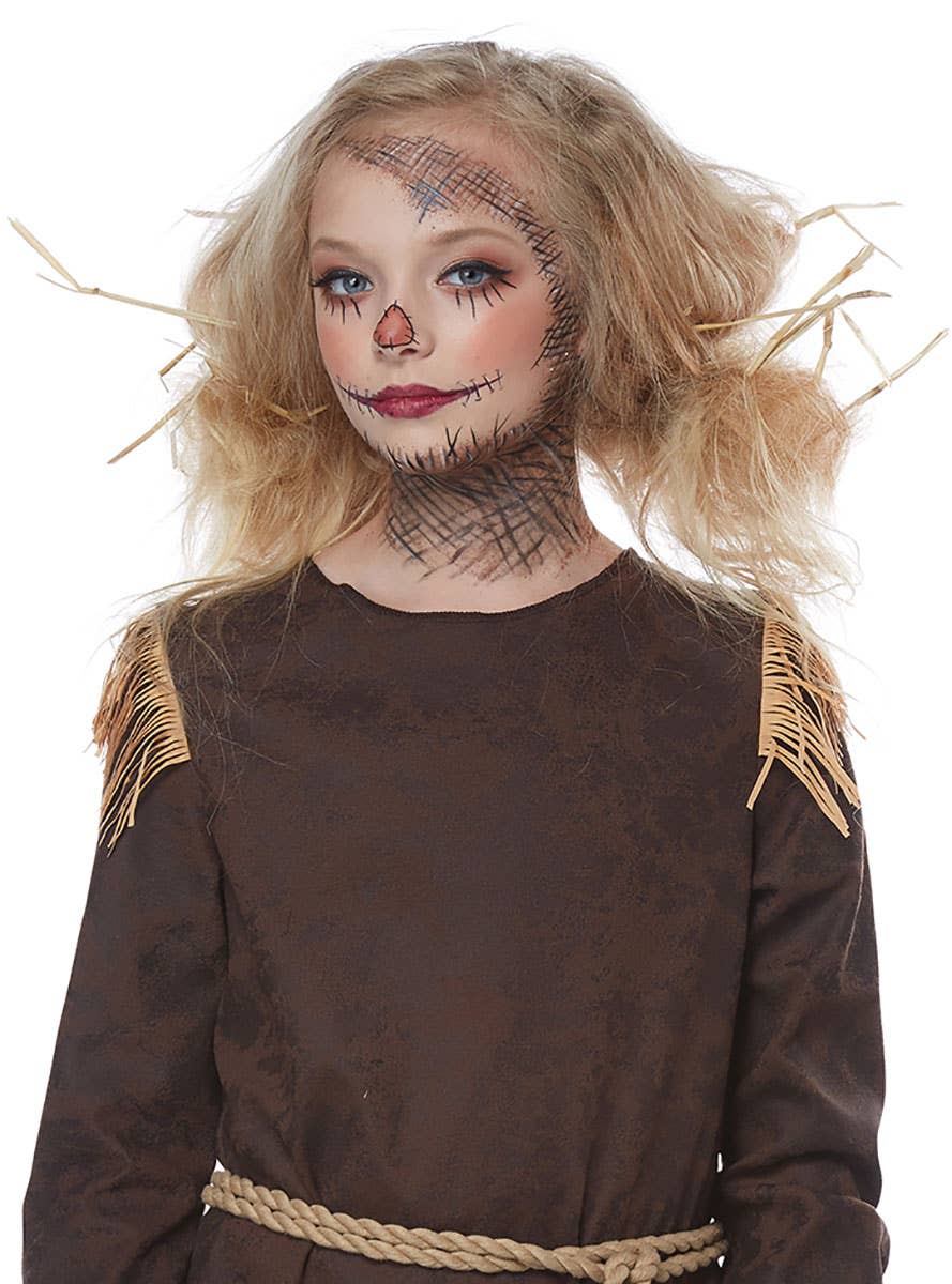 California Costumes Women's Creepy Scarecrow Halloween Costumem Make-Up Image 5