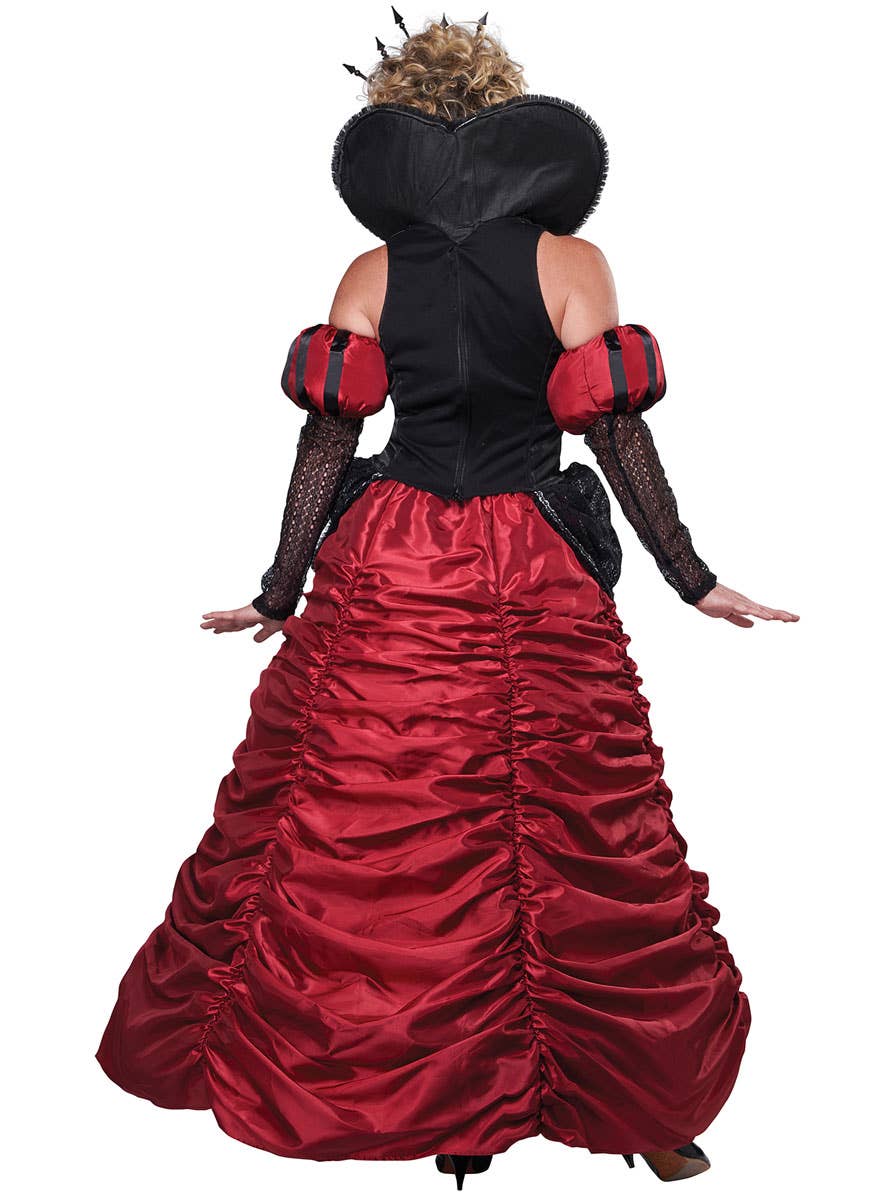 Super Deluxe Women's Dark Queen of Hearts Costume Back Image