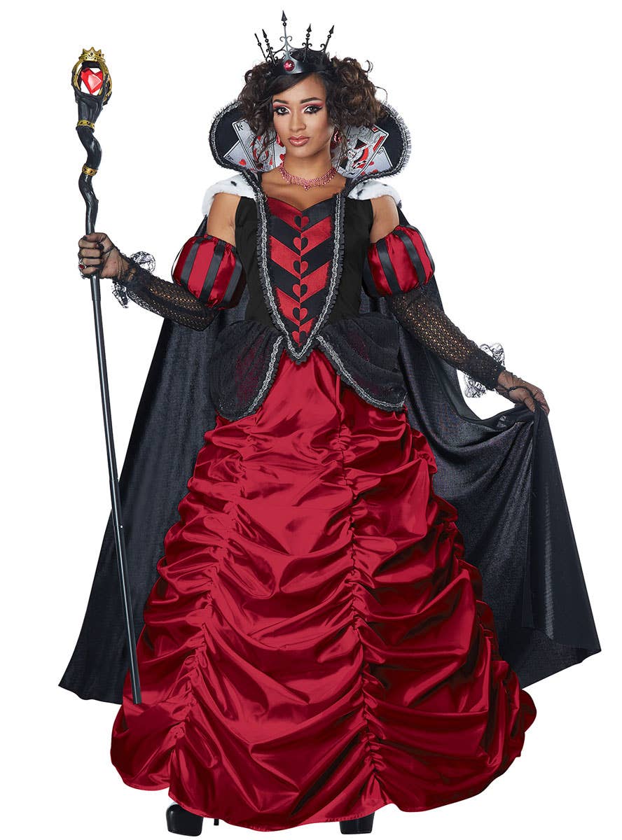 Super Deluxe Women's Dark Queen of Hearts Costume Alternative Image