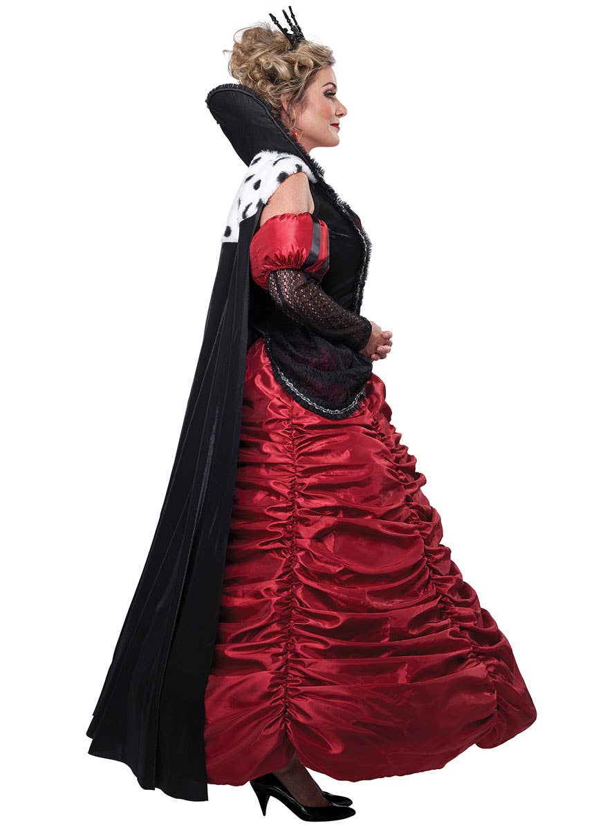 Super Deluxe Women's Dark Queen of Hearts Costume Side Image