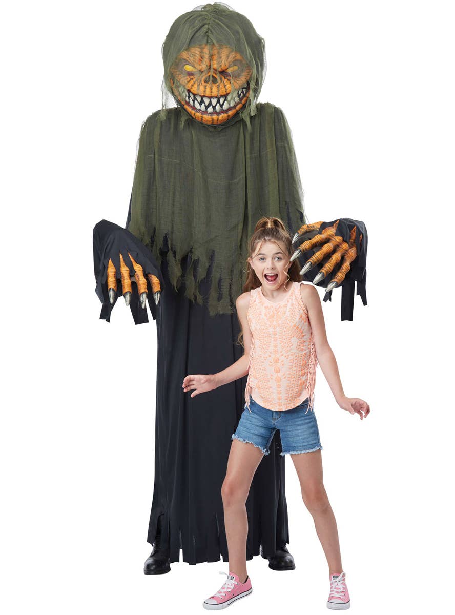 8ft Adult's Pumpkin Costume and Halloween Decoration View 1