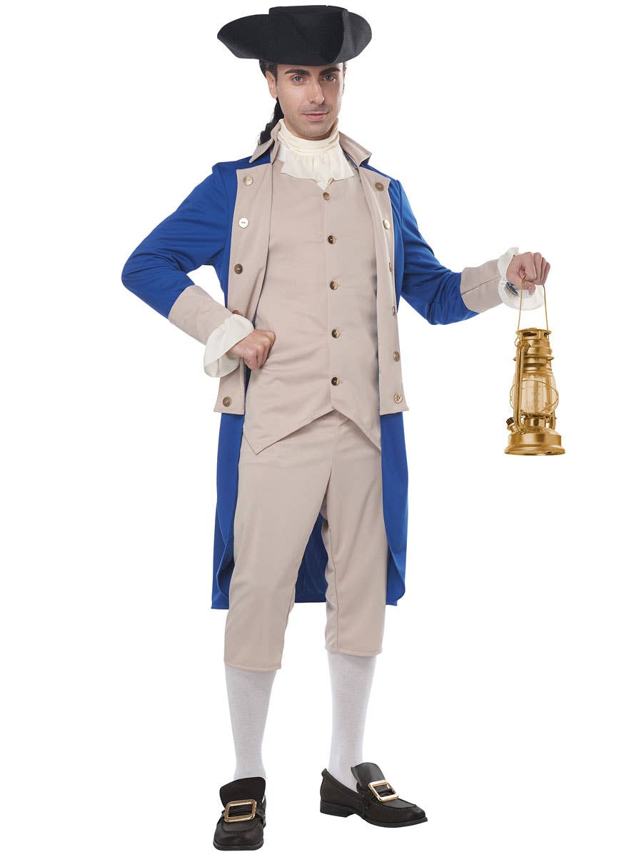 Men's George Washington Fancy Dress Costume - Alternative Image