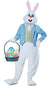 White Plush Deluxe Easter Bunny Adult's Men's Fancy Dress Costume Main Image