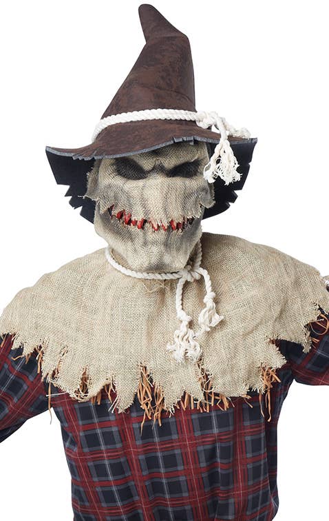 Men's Sadistic Scarecrow Halloween Fancy Dress Costume Alternate Mask Image