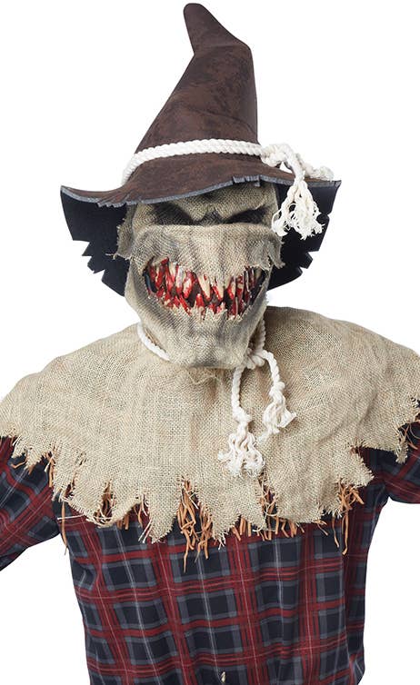 Sadistic Scarecrow Mens Halloween Costume - Close Up