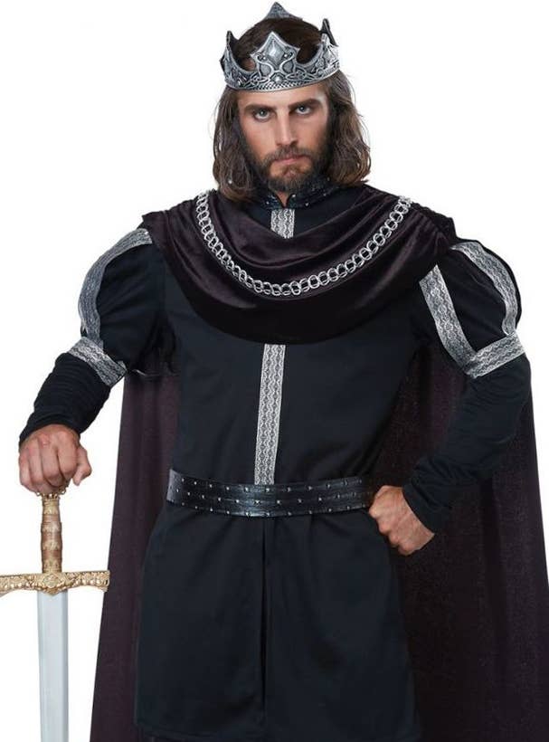 Men's Dark Monarch Evil King Costume Close Up Image