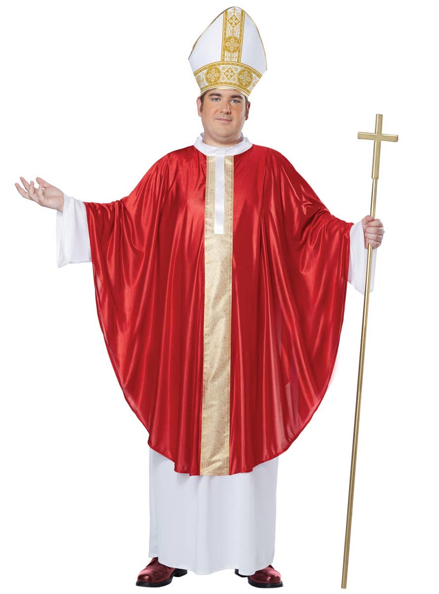 Men's Catholic Pope Religious Fancy Dress Costume - Main Image