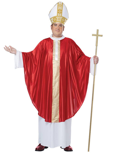 Men's Catholic Pope Religious Fancy Dress Costume - Main Image