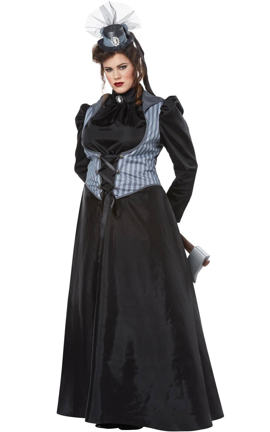 Women's Lizzie Borden Axe Murderer Plus Size Halloween Costume Main Image