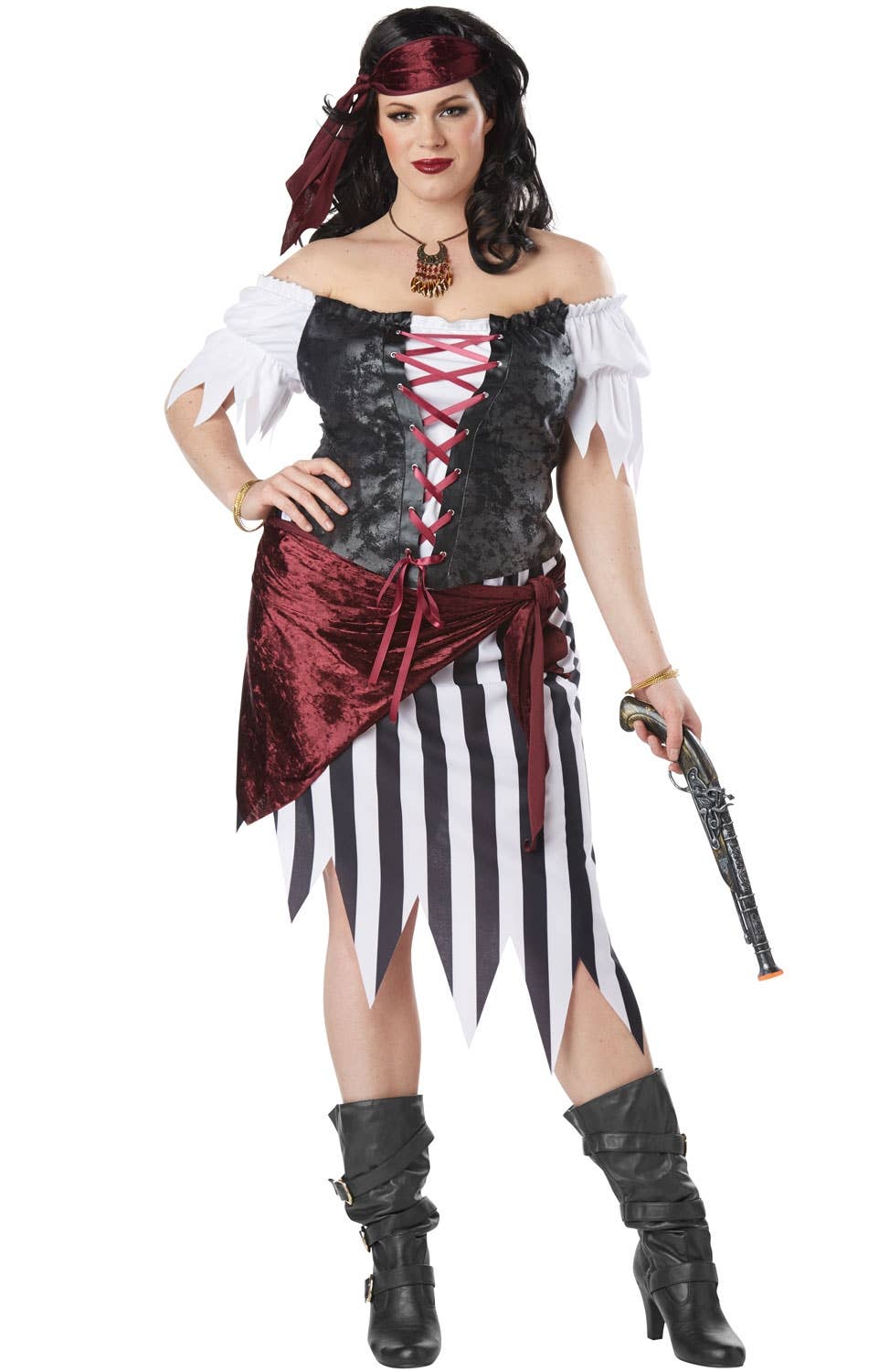 Women's Plus Size Pirate Beauty Fancy Dress Costume Main Image