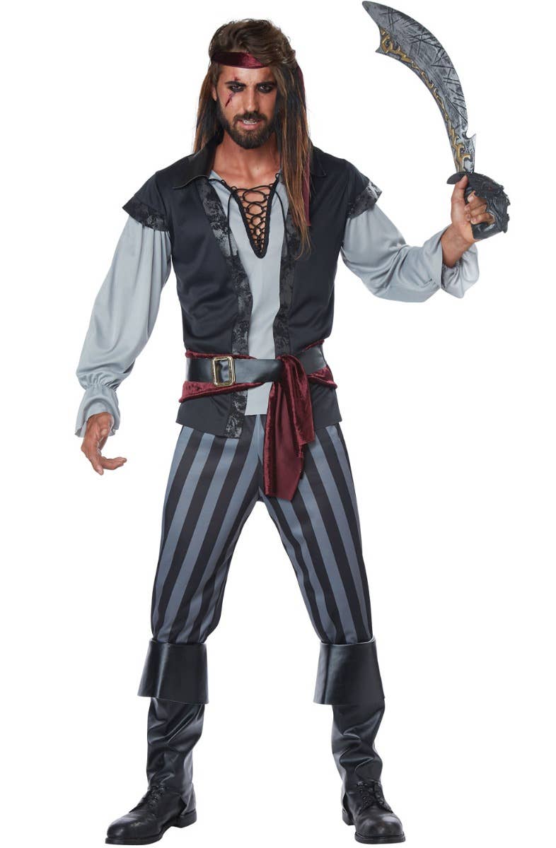Scallywag Pirate Men's Plus Size Buccaneer Costume Main Image