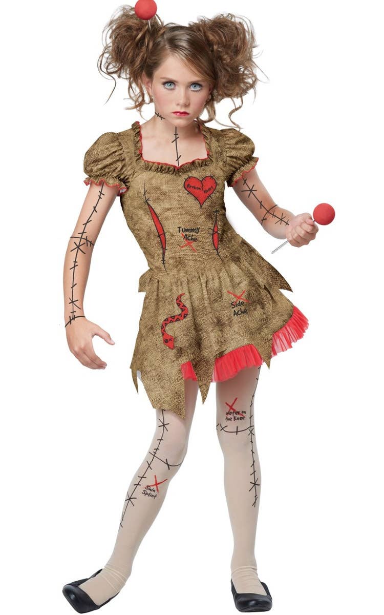 Teen Girls Voodoo Doll Halloween Fancy Dress Costume Alternate Image