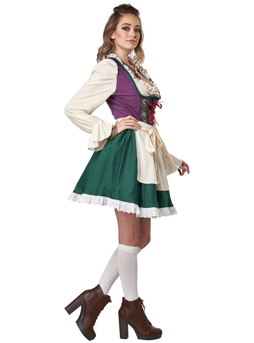 Oktoberfest Women's German Beer Garden Girl Costume - Side Image