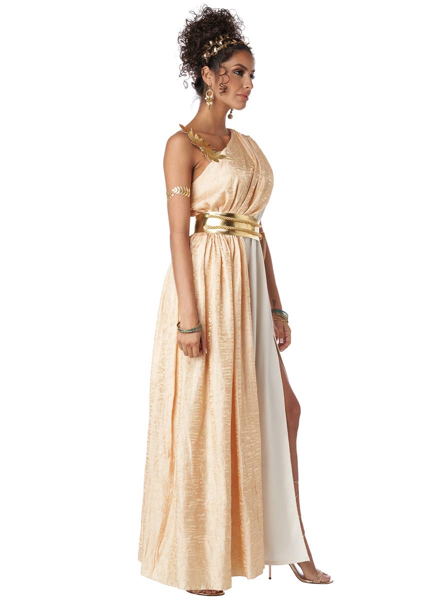 Roman Empress Women's Golden Goddess Costume - Side Image