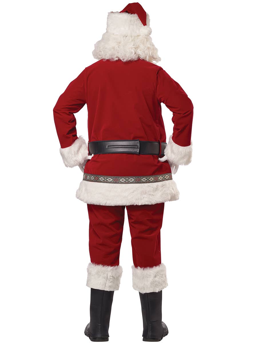 Santa Claus Men's Deluxe Christmas Costume - Back Image