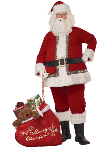 Santa Claus Men's Deluxe Christmas Costume - Main Image