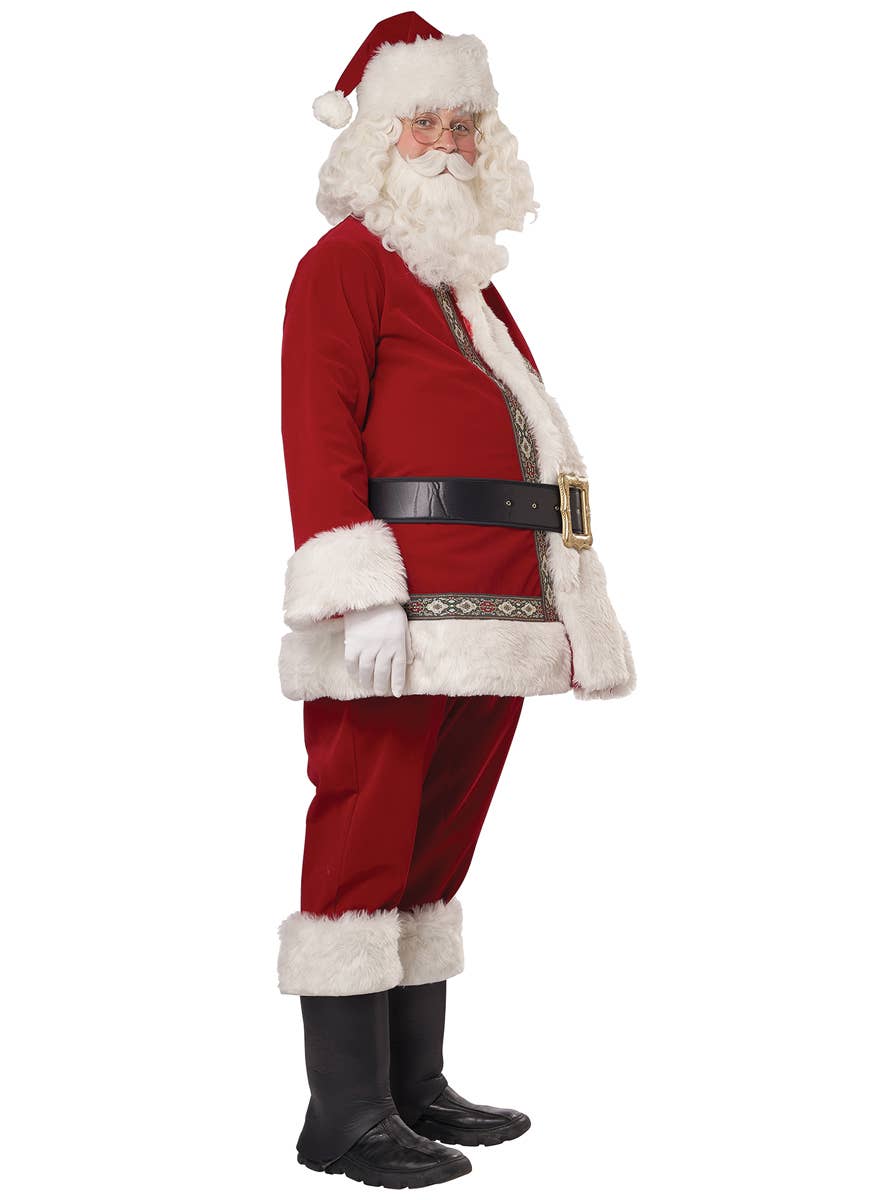 Santa Claus Men's Deluxe Christmas Costume - Side Image