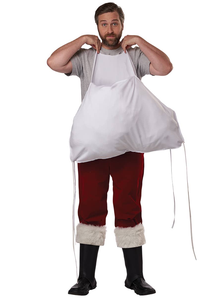 Santa Claus Men's Deluxe Christmas Costume - Belly Stuffing Image 2