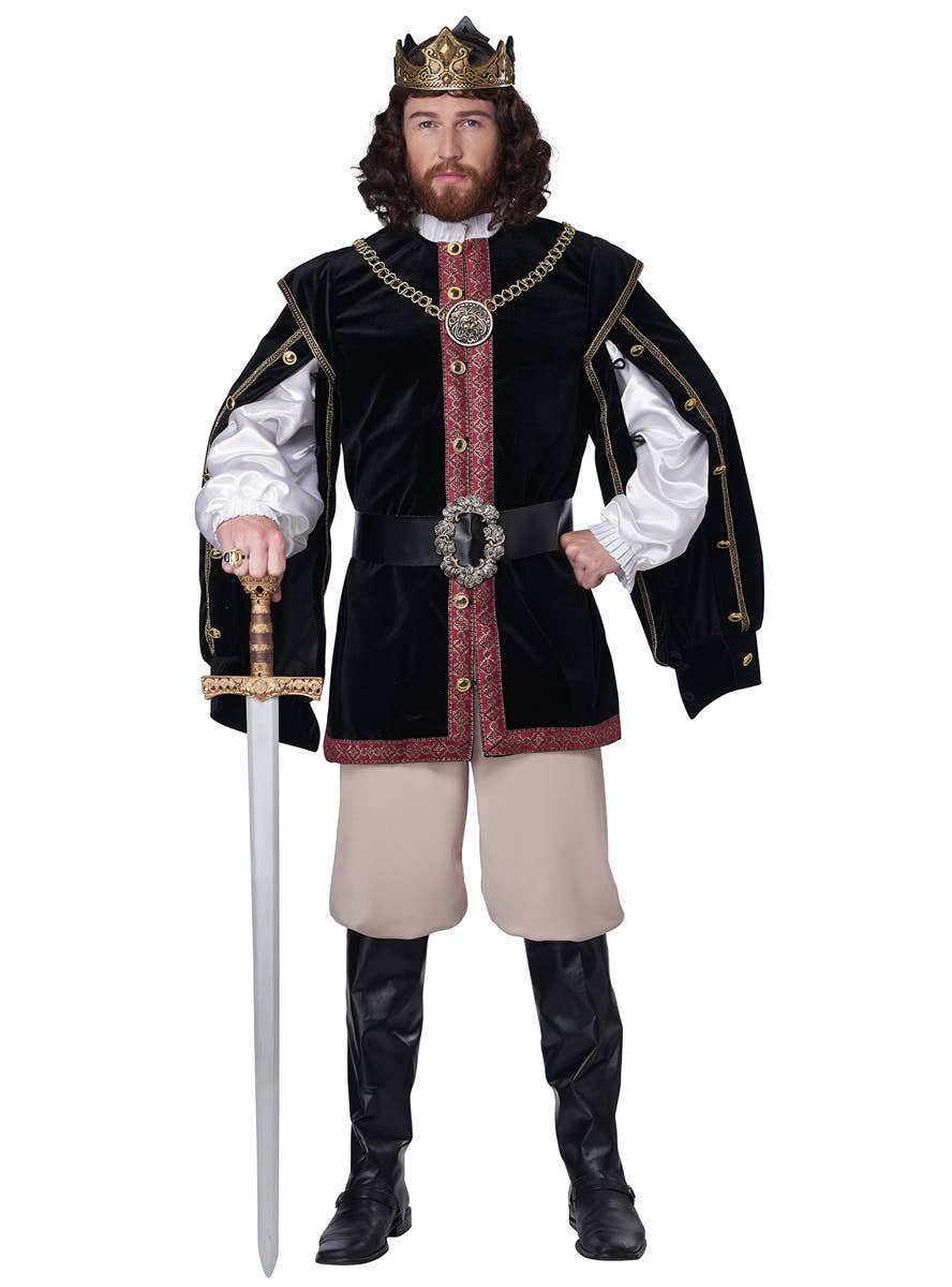 Deluxe Medieval Elizabethan King Men's Costume - Alternative Image