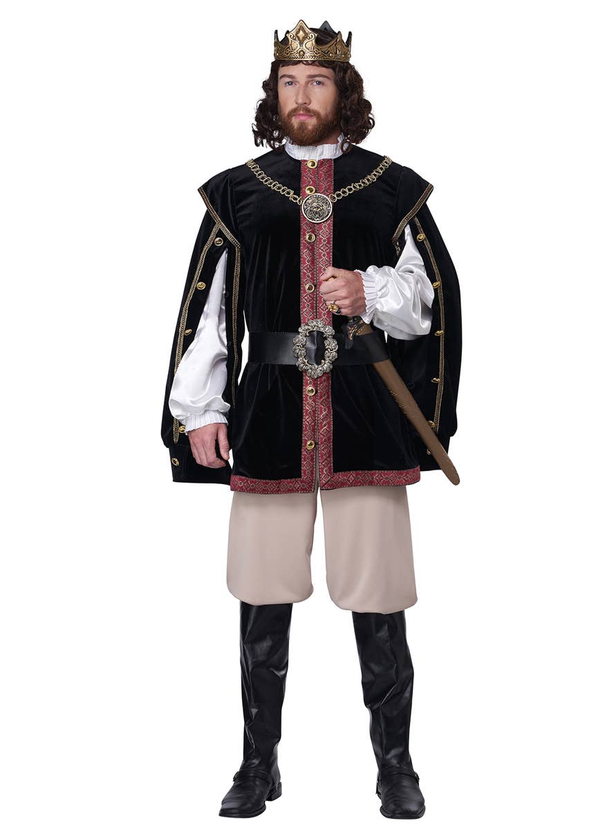 Deluxe Medieval Elizabethan King Men's Costume - Alt Front Image