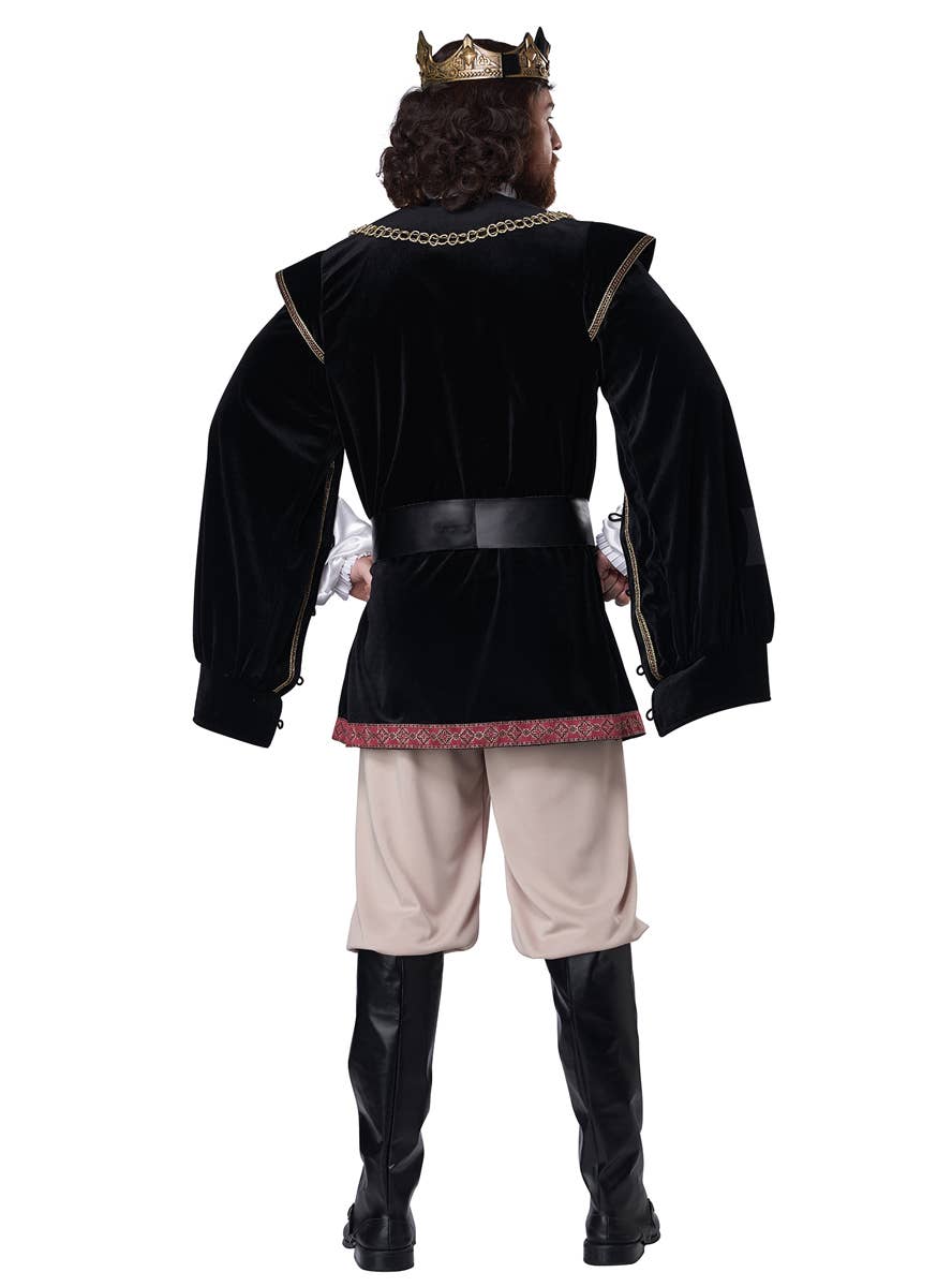 Deluxe Medieval Elizabethan King Men's Costume - Back Image