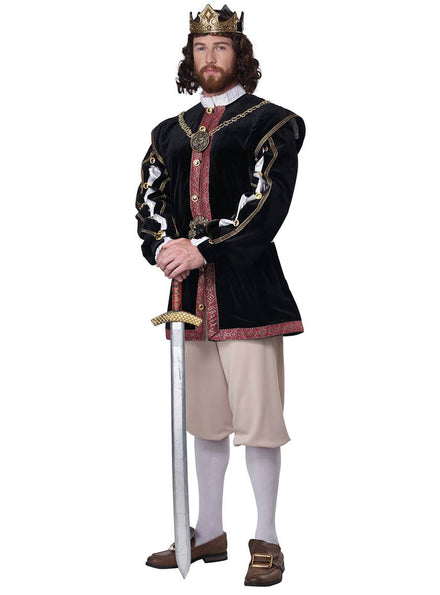 Deluxe Medieval Elizabethan King Men's Costume - Main Image