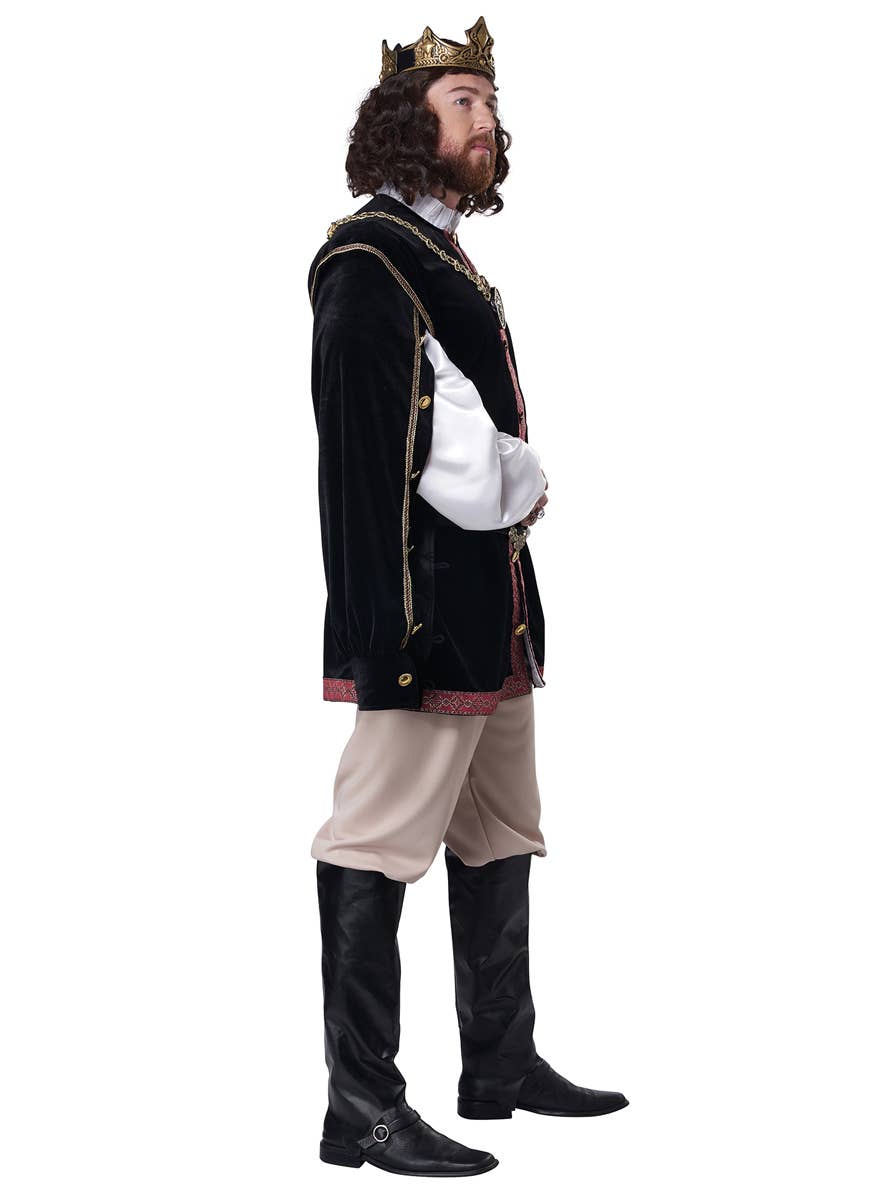 Deluxe Medieval Elizabethan King Men's Costume - Side Image