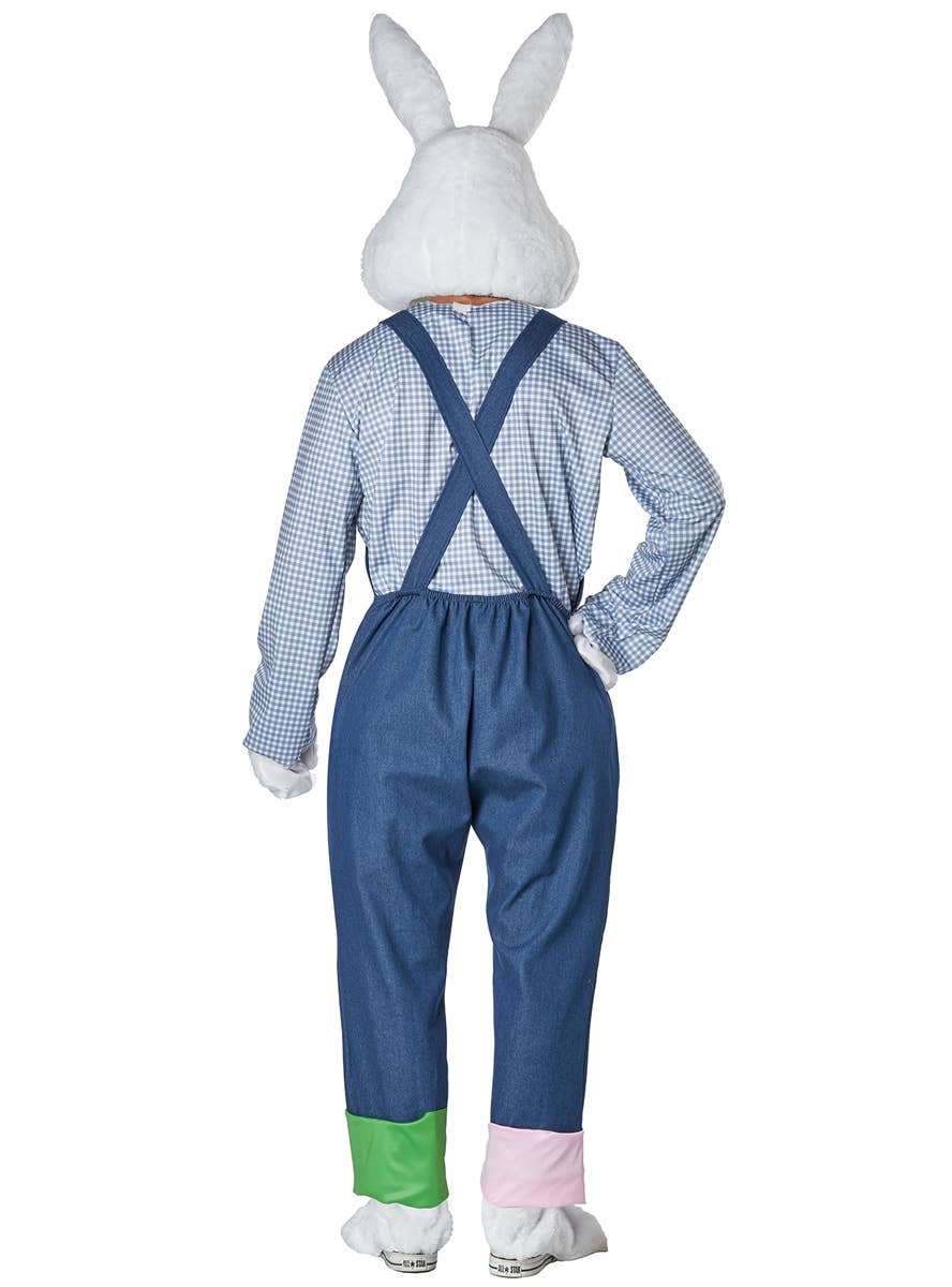 Adults Happy Easter Bunny Mascot Costume - Back Image