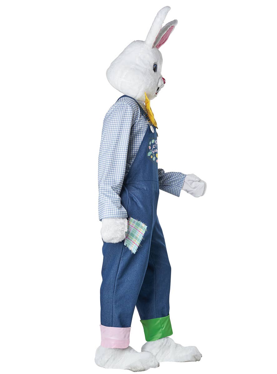 Adults Happy Easter Bunny Mascot Costume - Side Image