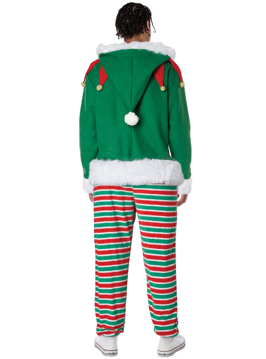 Image of Festive Workshop Elf Men's Christmas Costume - Back Image