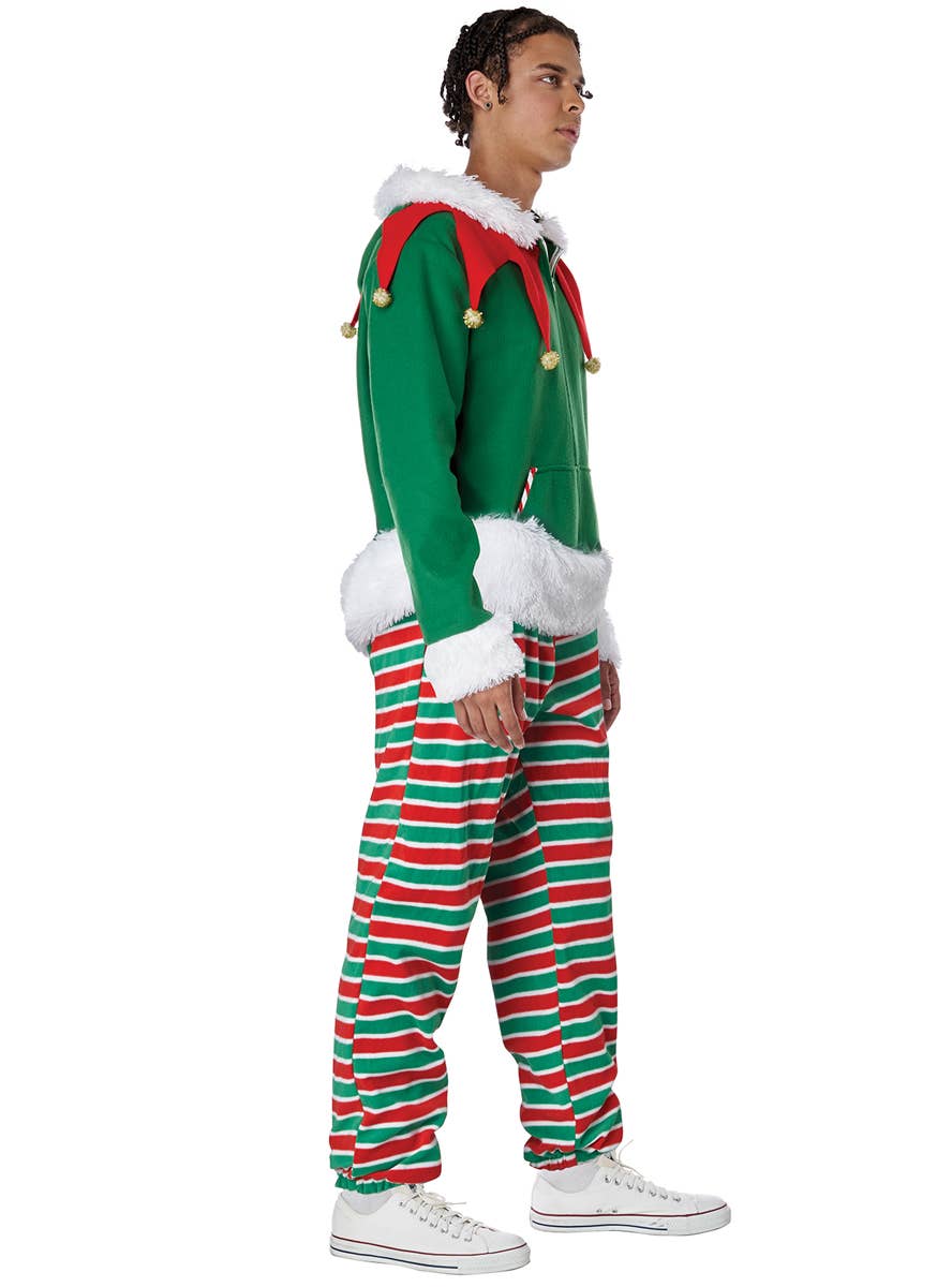 Image of Festive Workshop Elf Men's Christmas Costume - Side Image