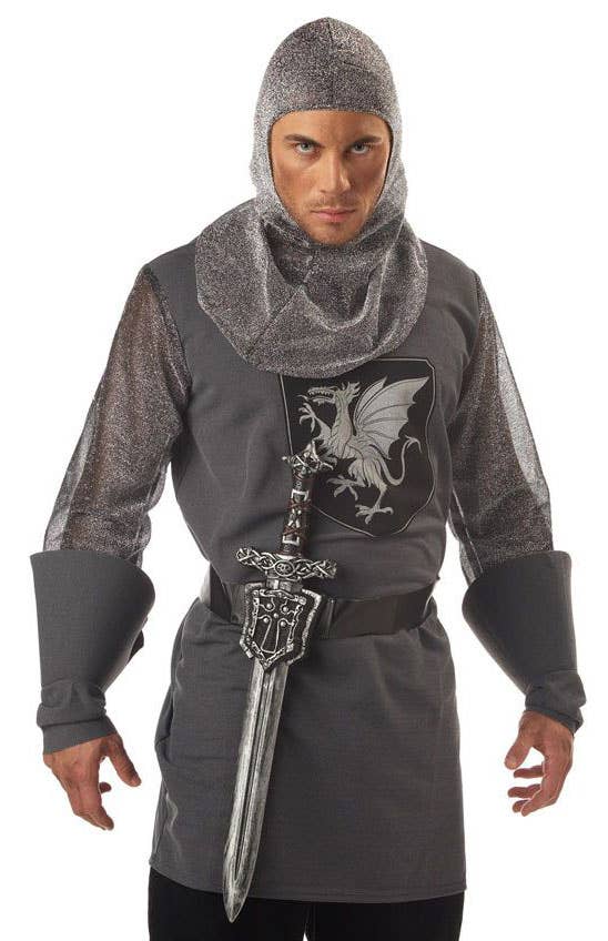 Knight Crusader Sword and Sheath Set on Belt Alternative Image