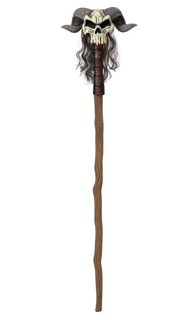 Warlock Ram Skull Halloween Costume Accessory Staff Main