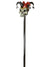 Black Red and White Jester Skull Halloween Costume Cane main Image