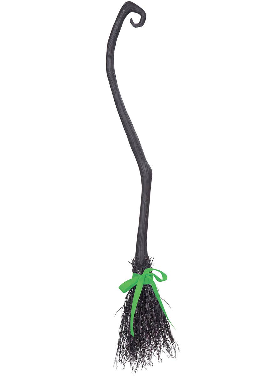 Halloween Crooked Black Deluxe Witches Broom California Costumes Green Ribbon Image