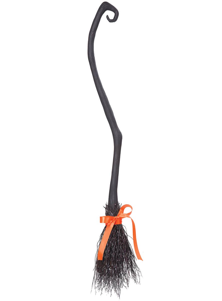 Halloween Crooked Black Deluxe Witches Broom California Costumes  Orange Ribbon Image