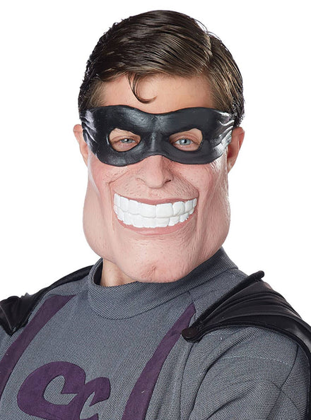 Funny Super Dude Adult's Latex Superhero Mask