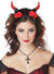 Women's Red Devil Horns With Flowers Main Image