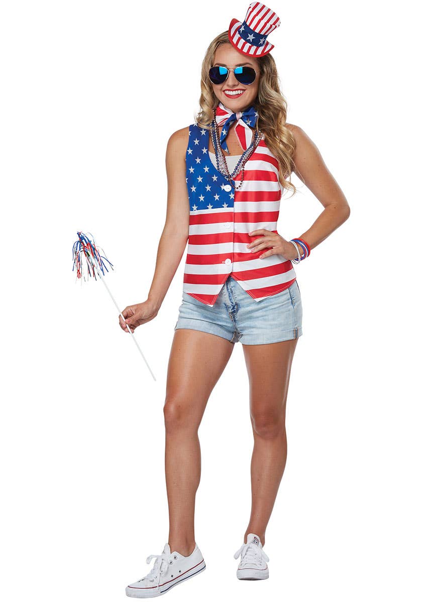 uly 4th Women's American Patriot Fancy Dress Costume - Alternative  Image