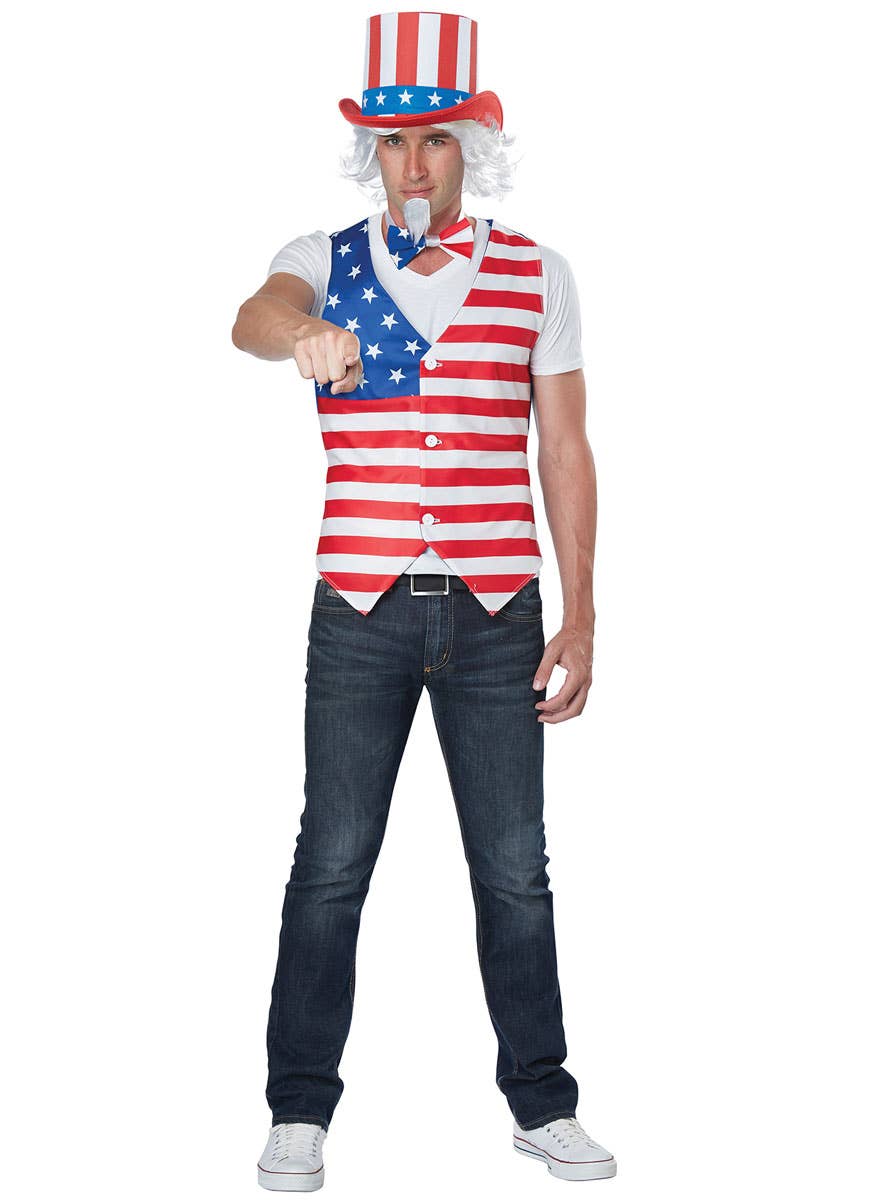 July 4th Men's American Patriot Fancy Dress Costume -  Image 4