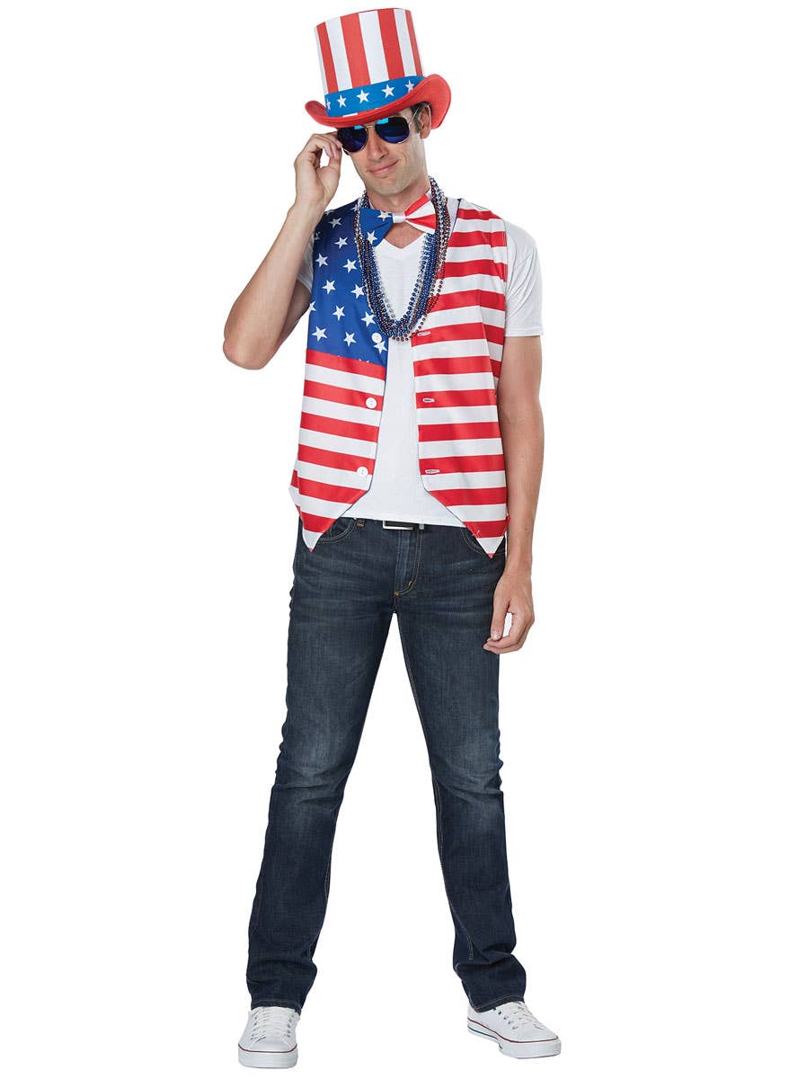 July 4th Men's American Patriot Fancy Dress Costume - Image 5