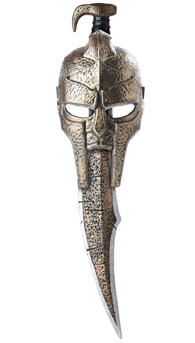Spartan Mask & Sword Costume Set Front Image 