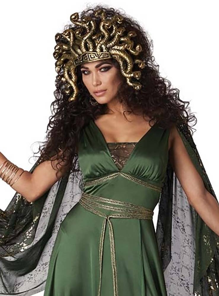 Image of Aged Gold Medusa Snake Costume Headpiece - Alternative Photo