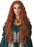 Extra Long Curly Auburn Renaissance Maiden Costume Wig for Women - Main Image