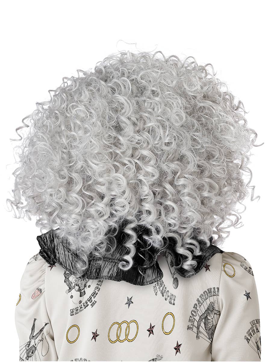 Short Grey Curly Clown Costume Wig for Women - Back Image 2